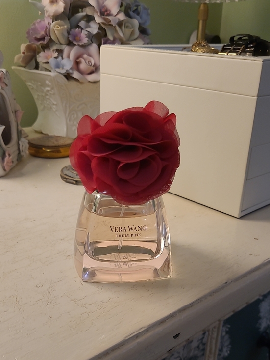 Vera Wang Other - Vera Wang Fragrance bottle with bright red floral cap
